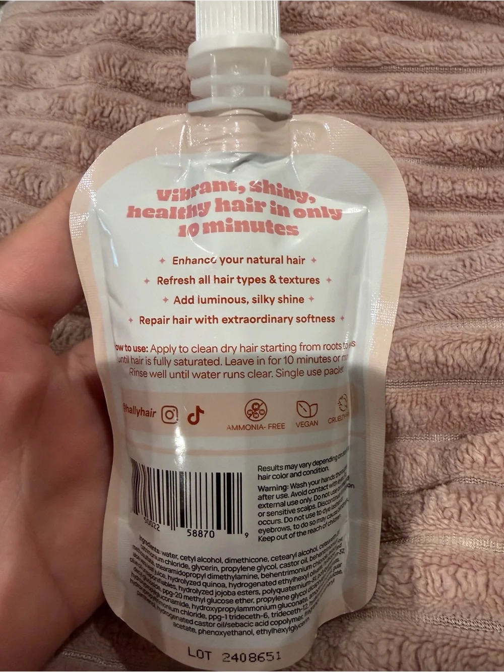 Ulta Beauty Girl Glaze Colorless Clear Hair - White and Light Pink Pack